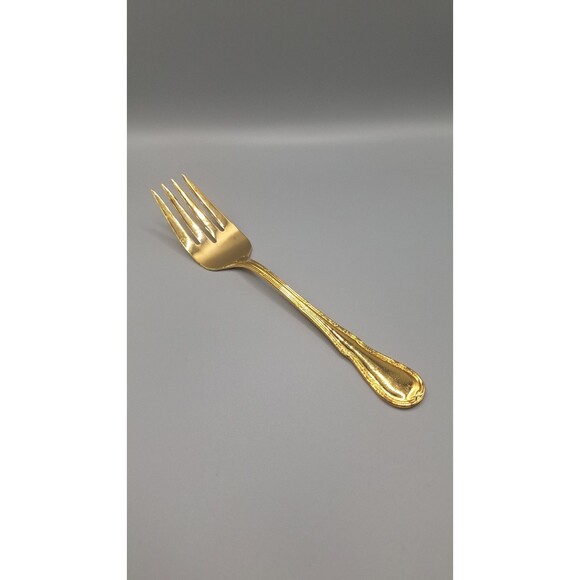 Hostess Set Of 3 Golden Milan By Home Concepts Ladel, Fork, Spoon - Picture 4 of 11
